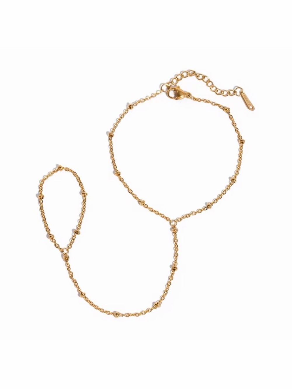 18K Gold Plated Dainty Hand Chain Bracelet